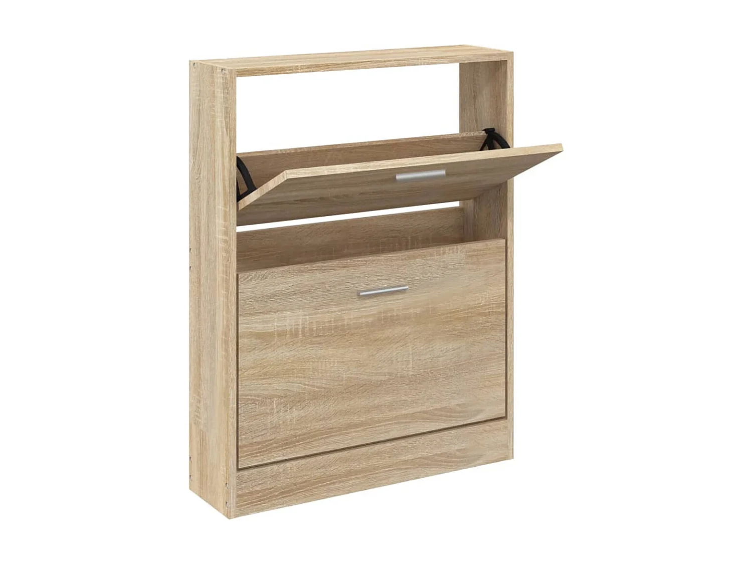 Schoenenkast Eiken 59x17x81 cm Bewerkt hout