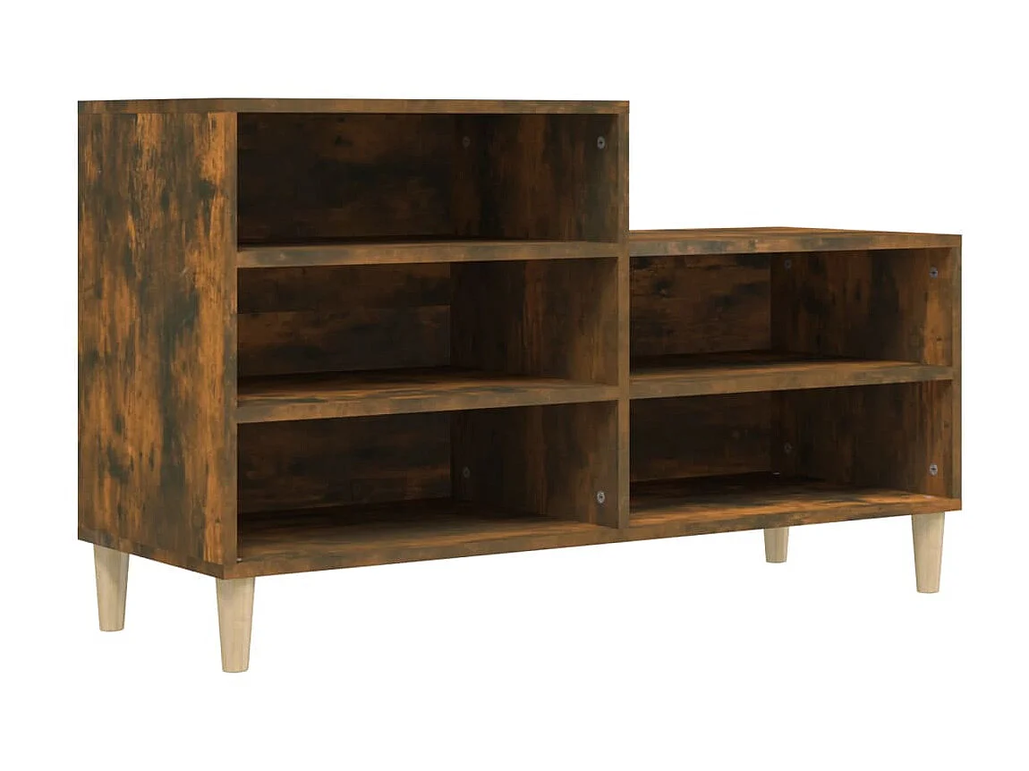 Armoire à chaussures Chêne fumé 102x36x60 cm Bois d'ingénierie