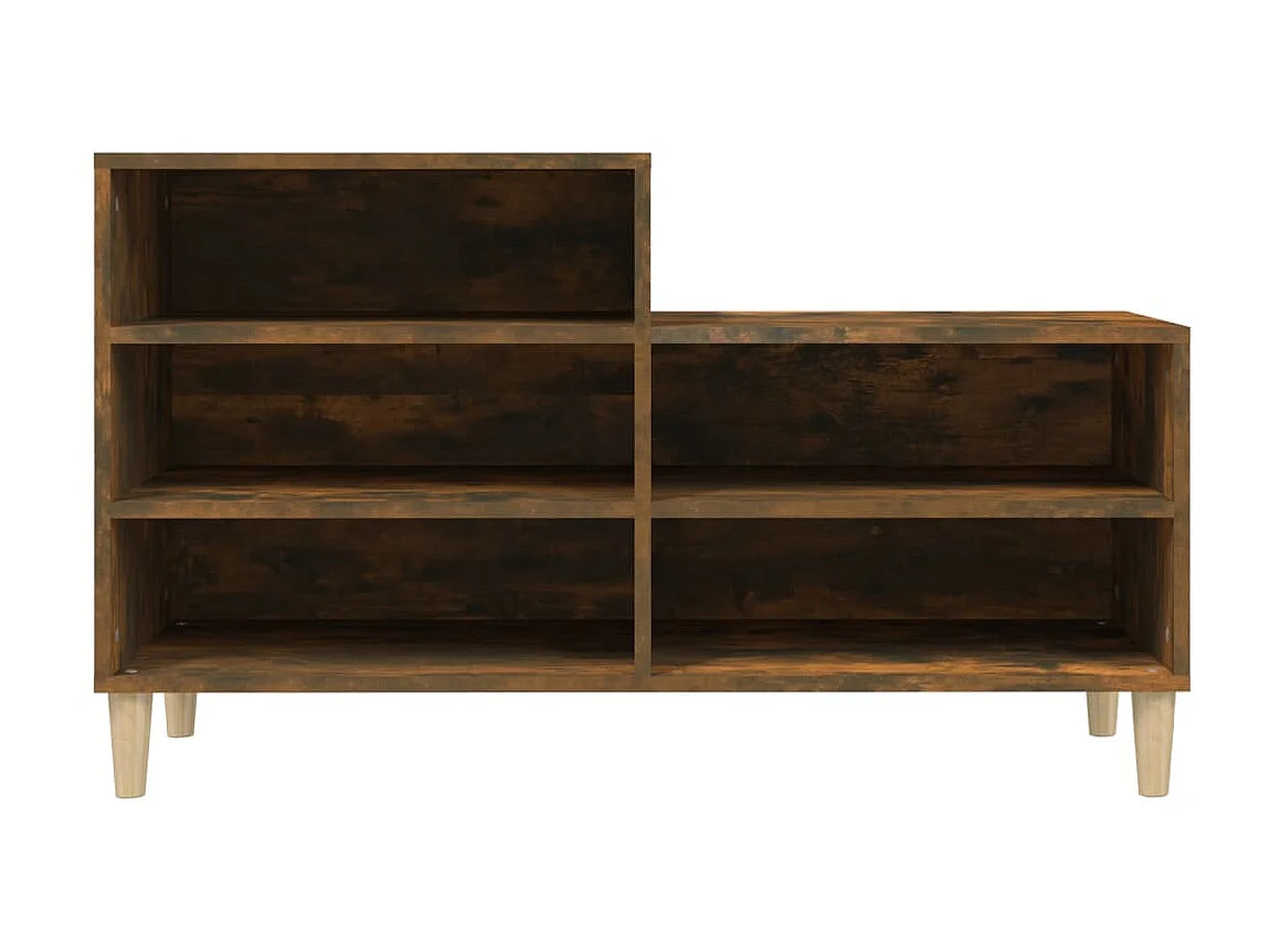Armoire à chaussures Chêne fumé 102x36x60 cm Bois d'ingénierie