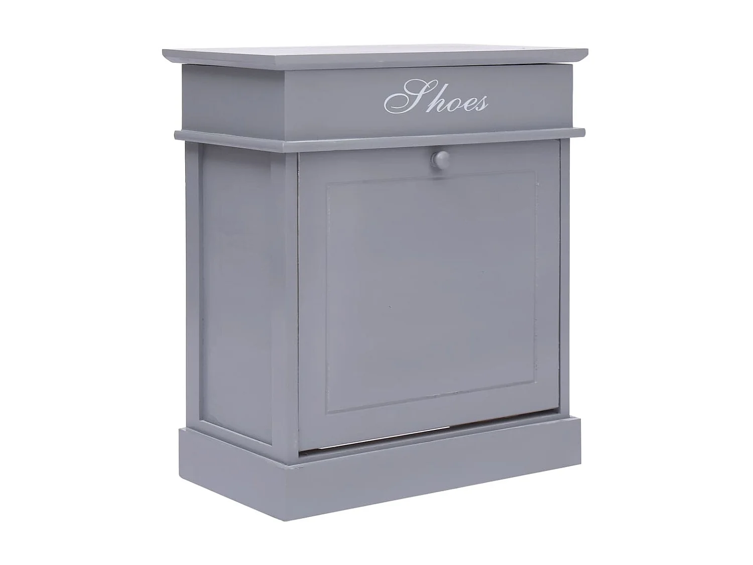 Armoire à chaussures Gris 50 x 28 x 58 cm Bois de Paulownia