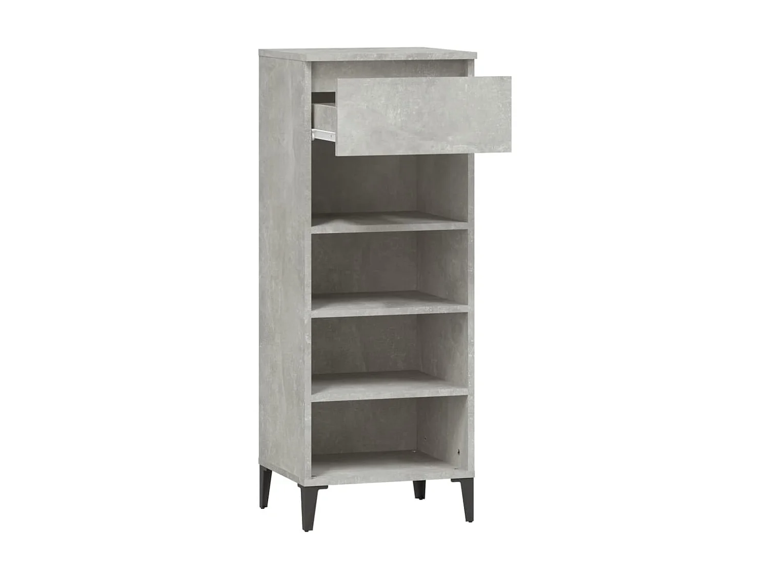 scarpiera Grigio cemento 40x36x105 cm MDF