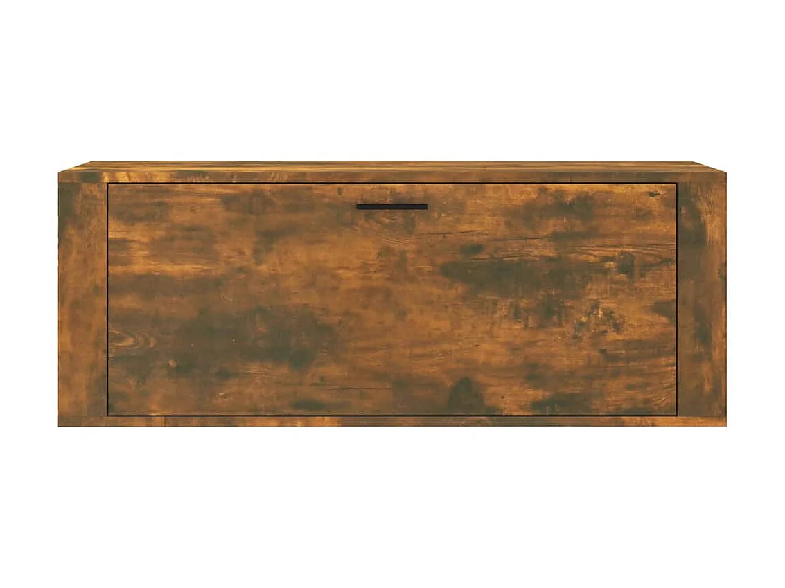 Scarpiera a parete Rovere affumicato 100x35x38 cm