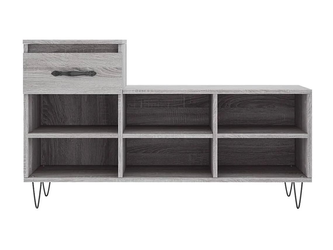 Sonoma Schuhschrank grau 102x36x60 cm Holzwerkstoff