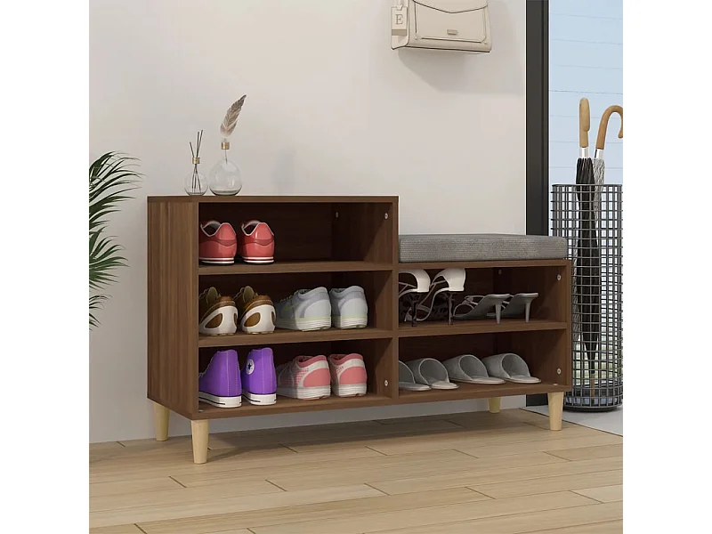 Armoire à chaussures Chêne marron 102x36x60cm Bois d'ingénierie