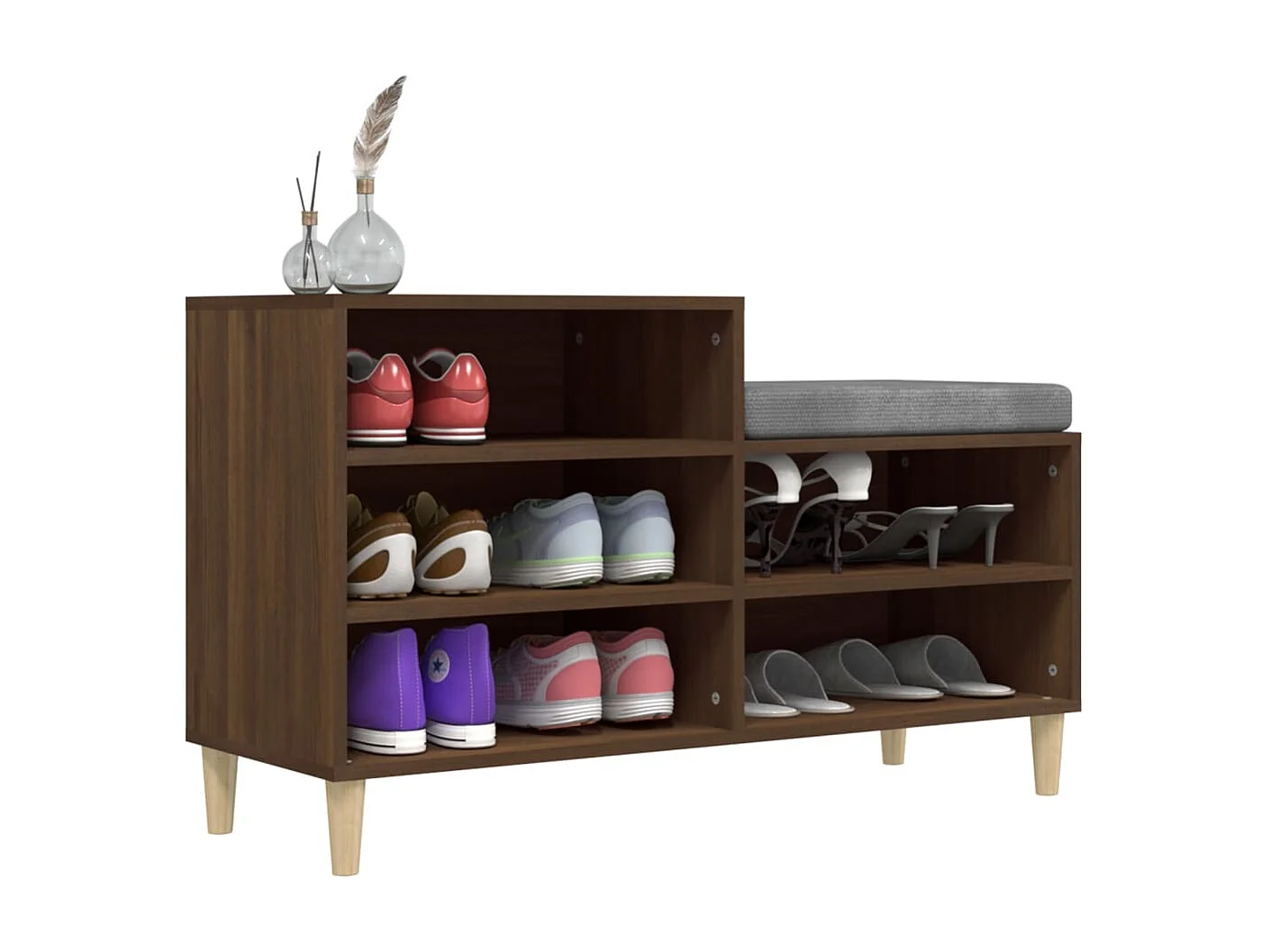 Armoire à chaussures Chêne marron 102x36x60cm Bois d'ingénierie