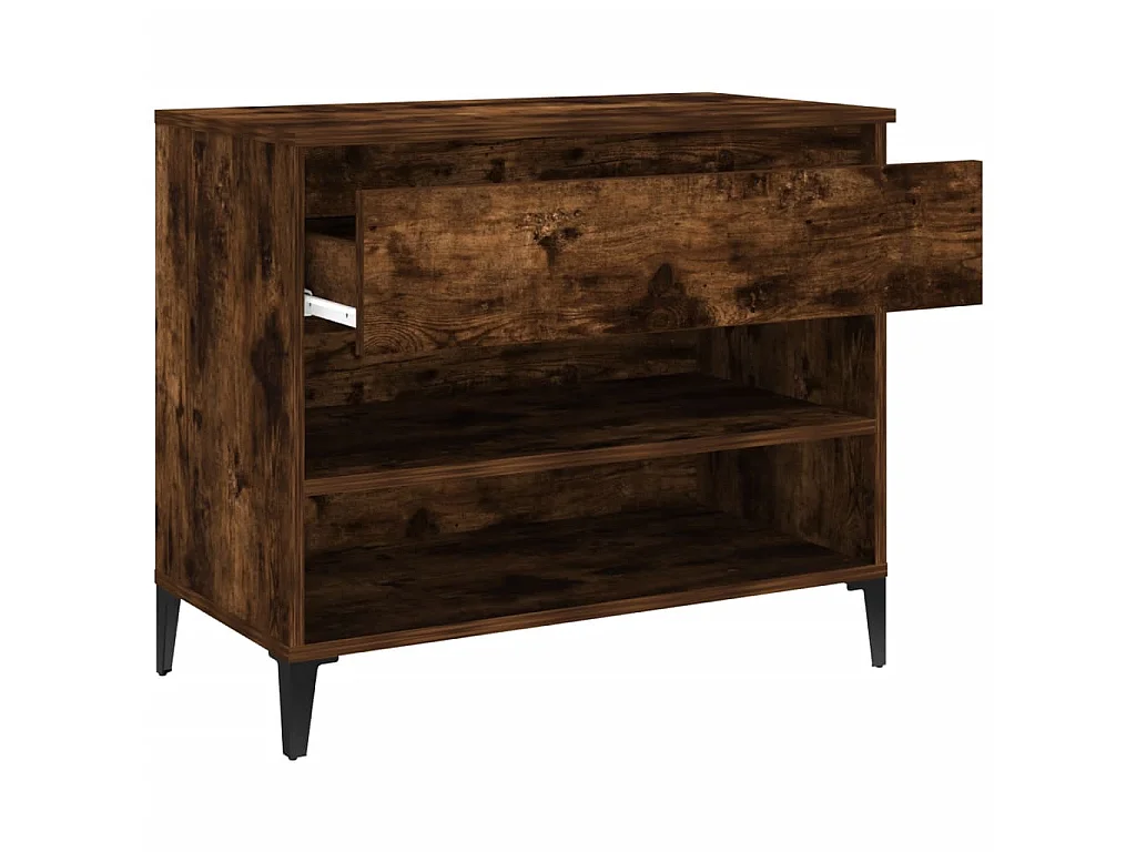 Armoire à chaussures Chêne fumé 70x36x60 cm Bois d'ingénierie