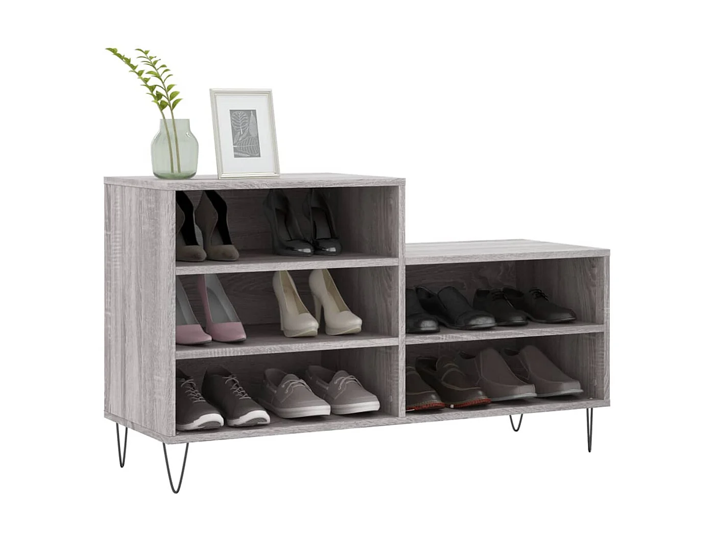 Armoire à chaussures Sonoma gris 102x36x60 cm Bois d'ingénierie