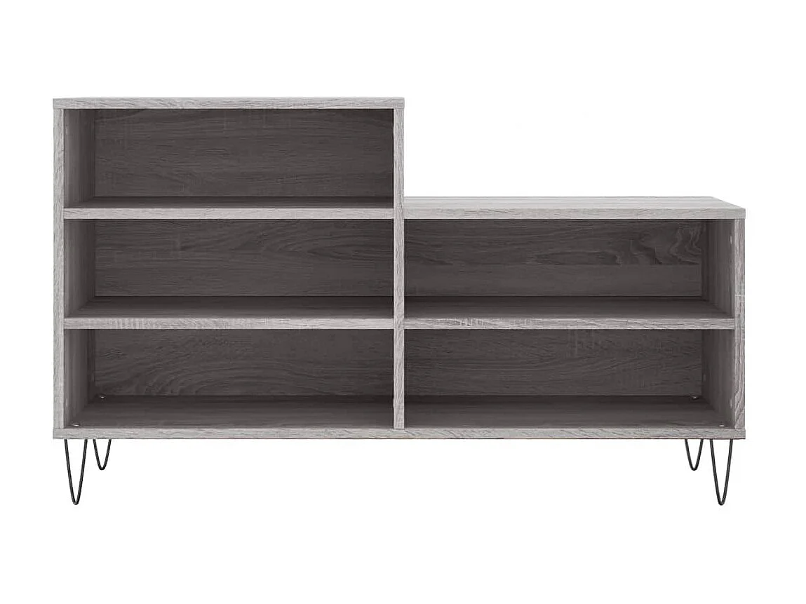 Armoire à chaussures Sonoma gris 102x36x60 cm Bois d'ingénierie