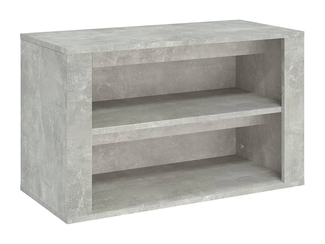 étagère à chaussures Gris béton 75x35x45 cm Bois d'ingénierie