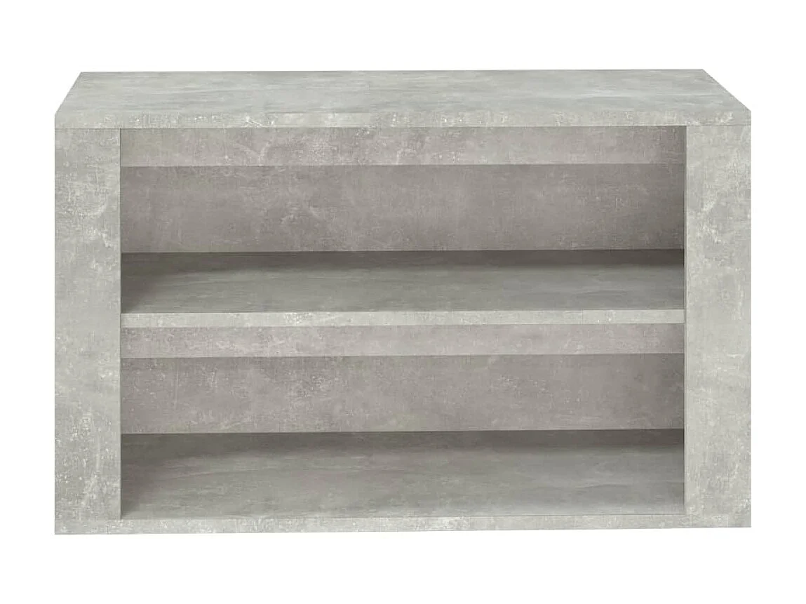 étagère à chaussures Gris béton 75x35x45 cm Bois d'ingénierie
