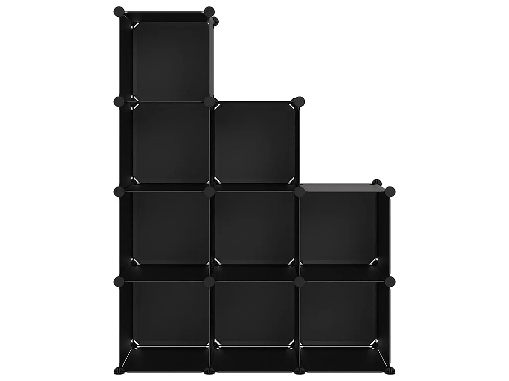 Opbergblokjes 9 stuks Zwart PP