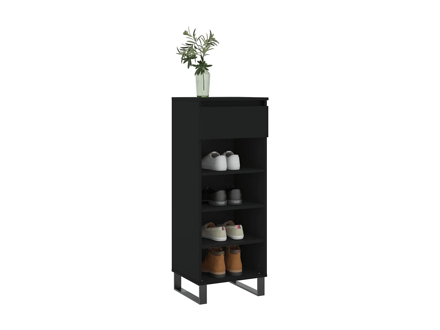 Armoire à chaussures Noir 40x36x105 cm Bois d'ingénierie