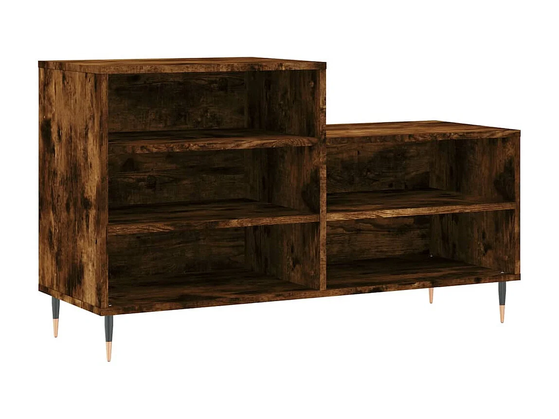 Armoire à chaussures Chêne fumé 102x36x60 cm Bois d'ingénierie