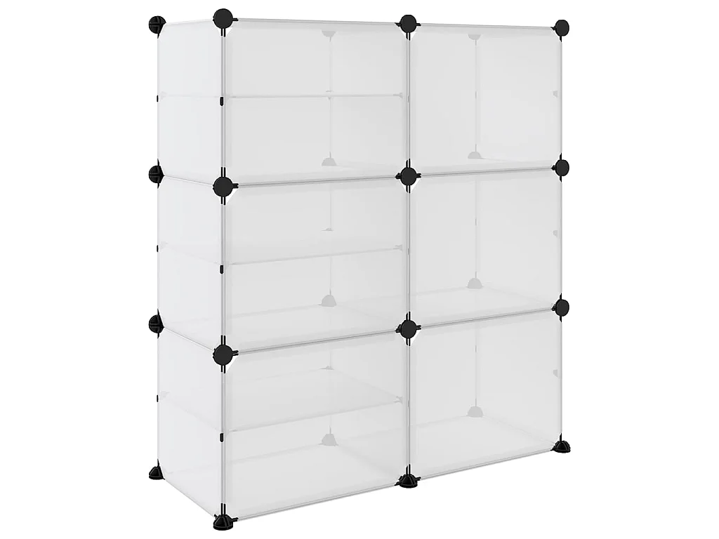 sapateira Transparente 84x31,5x93 cm PP