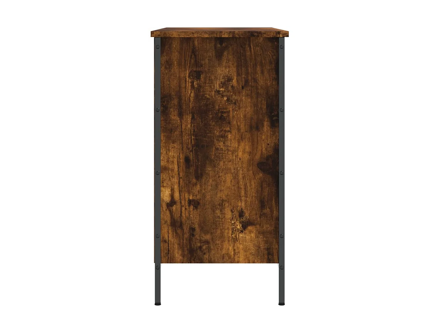 Armoire à chaussures chêne fumé 100x35x70 cm bois d'ingénierie