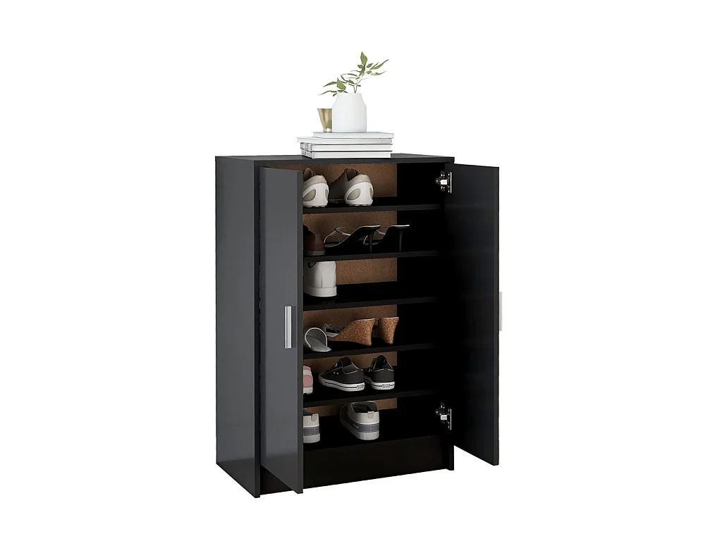 Schoenenkast Zwart 60x35x92 cm Spaanplaat