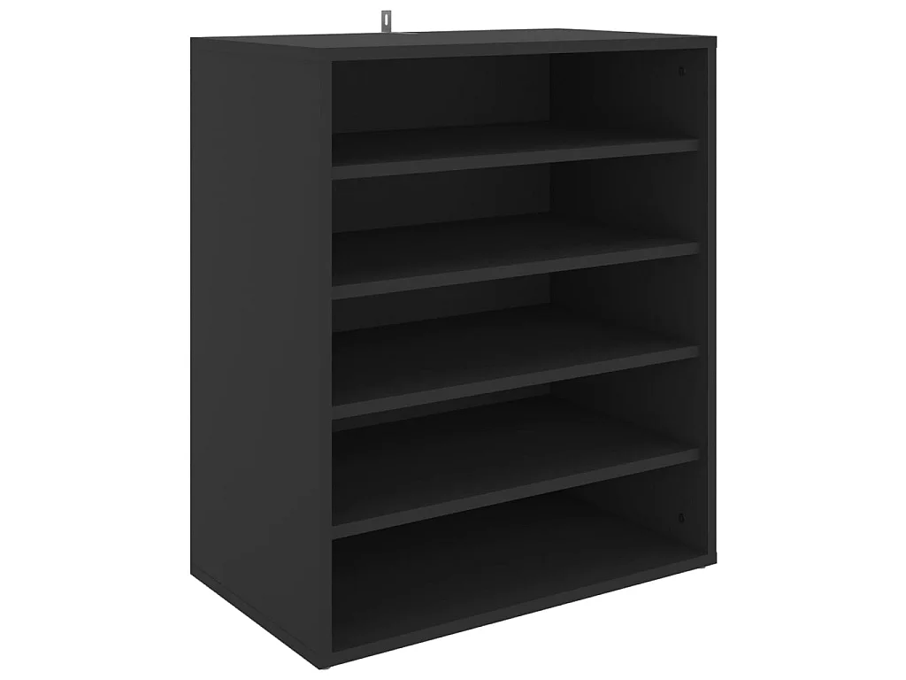 Armoire à chaussures Noir 60x35x70 cm Aggloméré