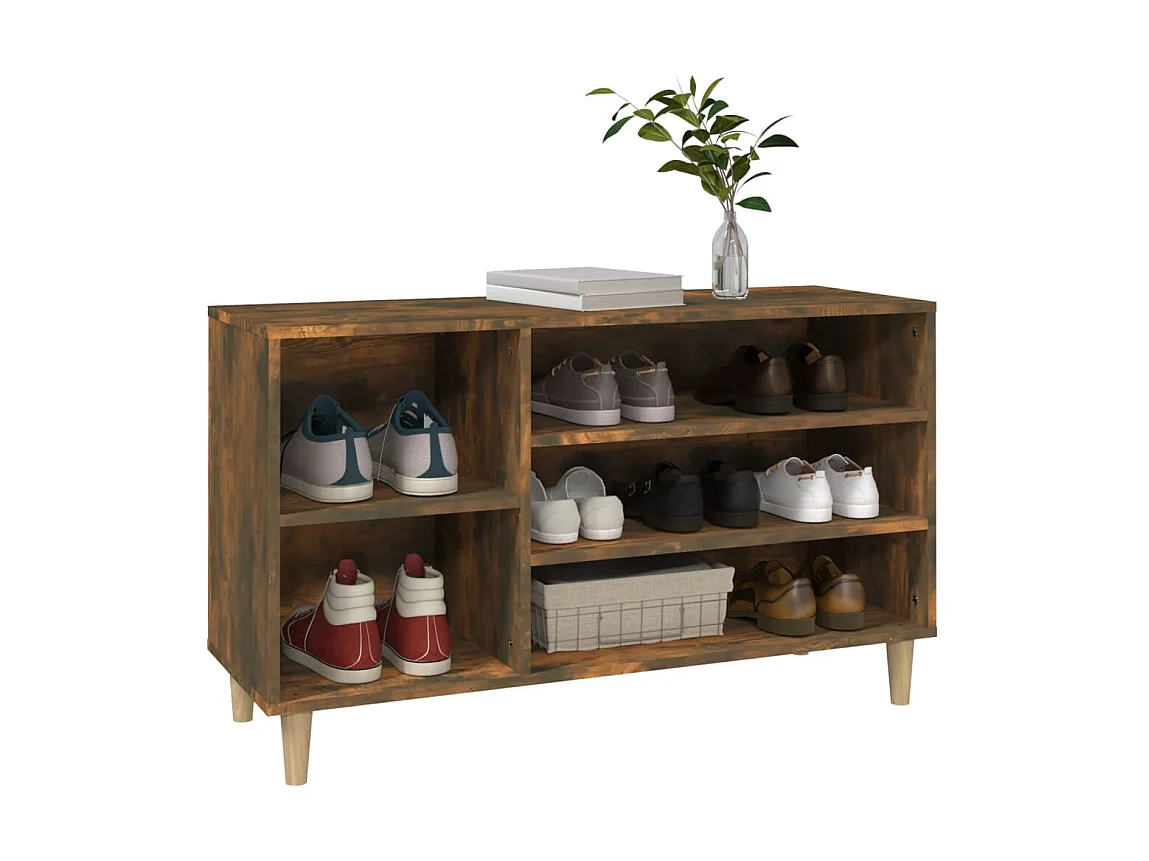 Zapatero Roble ahumado 102x36x60 cm Madera contrachapada