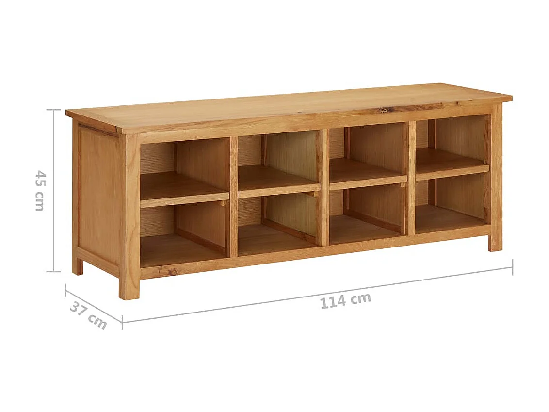 schoenenrek 114x37x45 cm Massief eikenhout