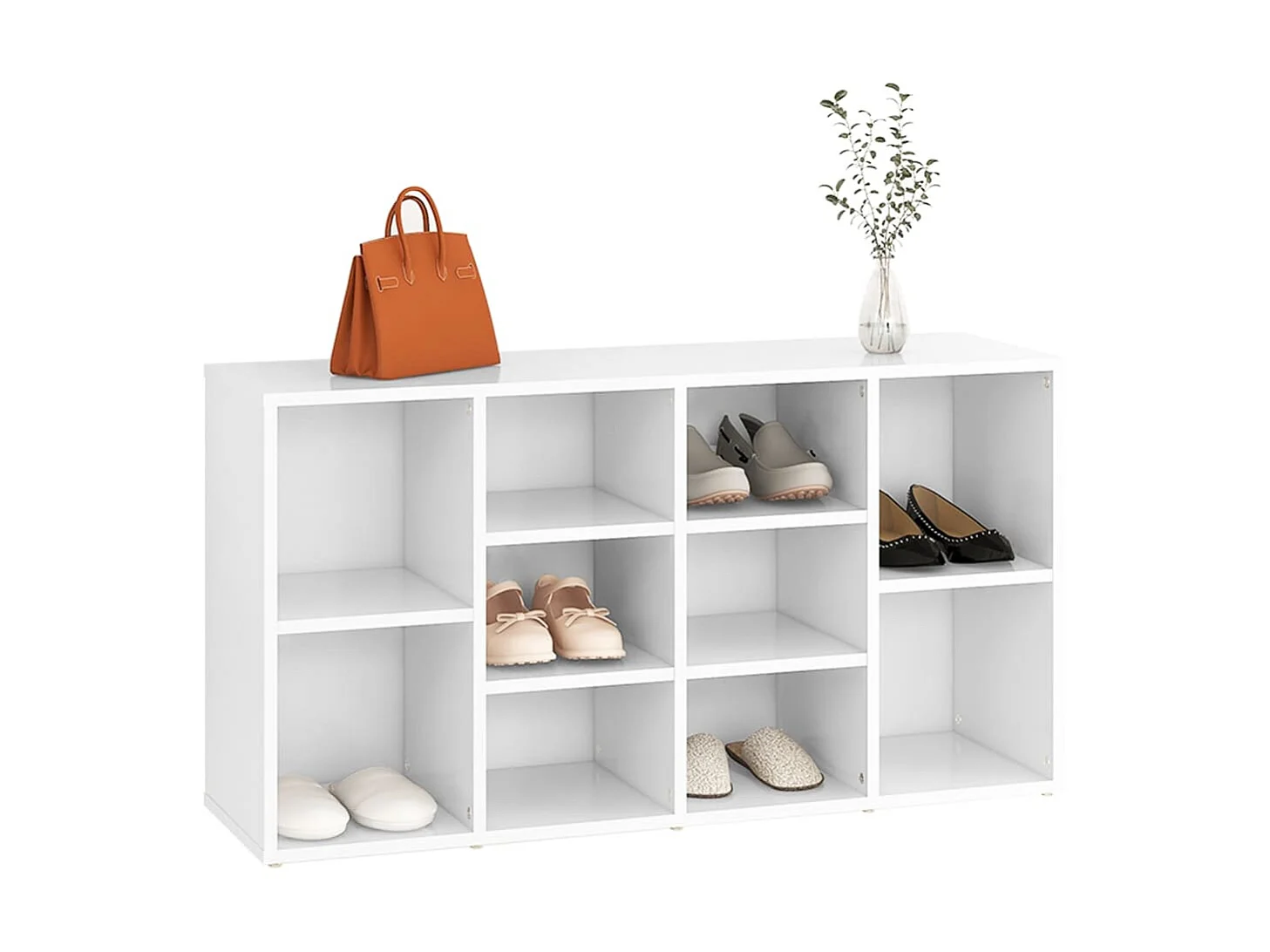 Banco para sapatos Branco 103x30x54,5 cm Aglomerado