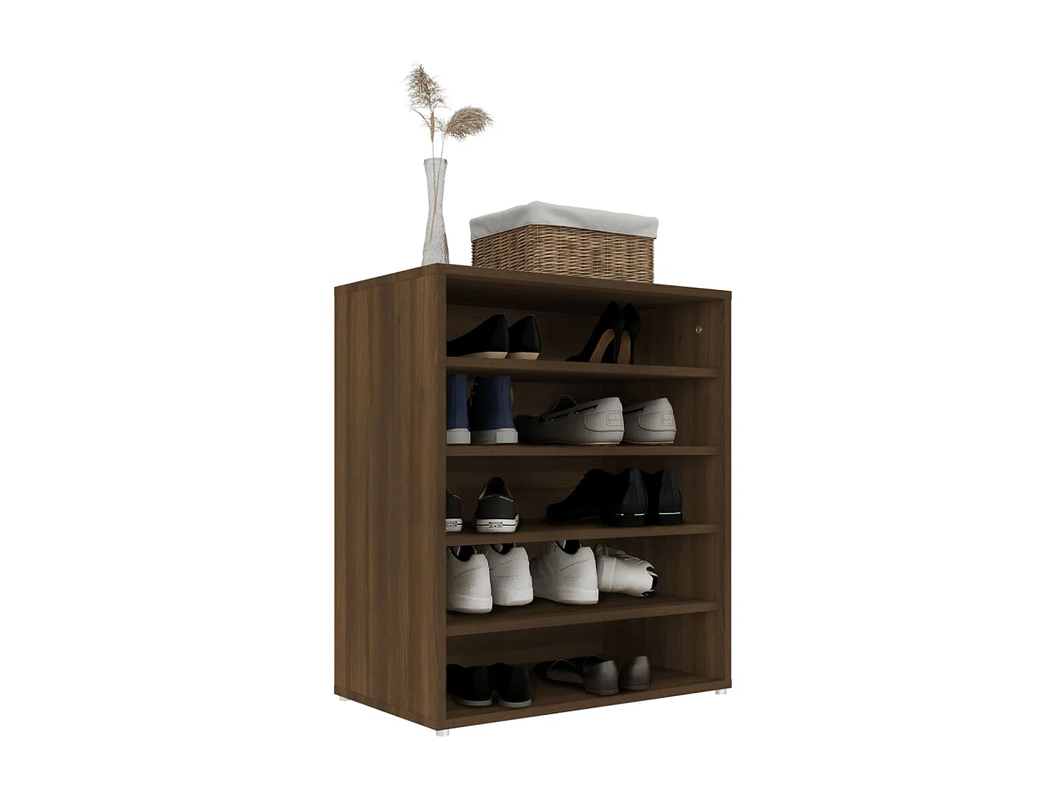 Zapatero Roble marrón 60x35x70 cm Madera contrachapada