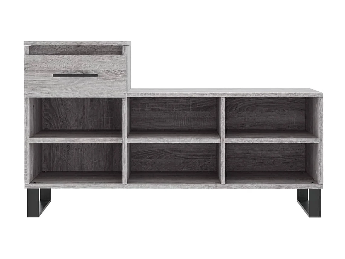 Armoire à chaussures Sonoma gris 102x36x60 cm Bois d'ingénierie