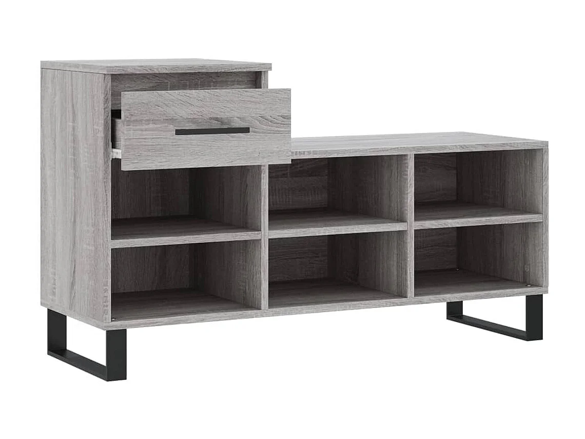 Zapatero Sonoma gris 102x36x60 cm Madera contrachapada