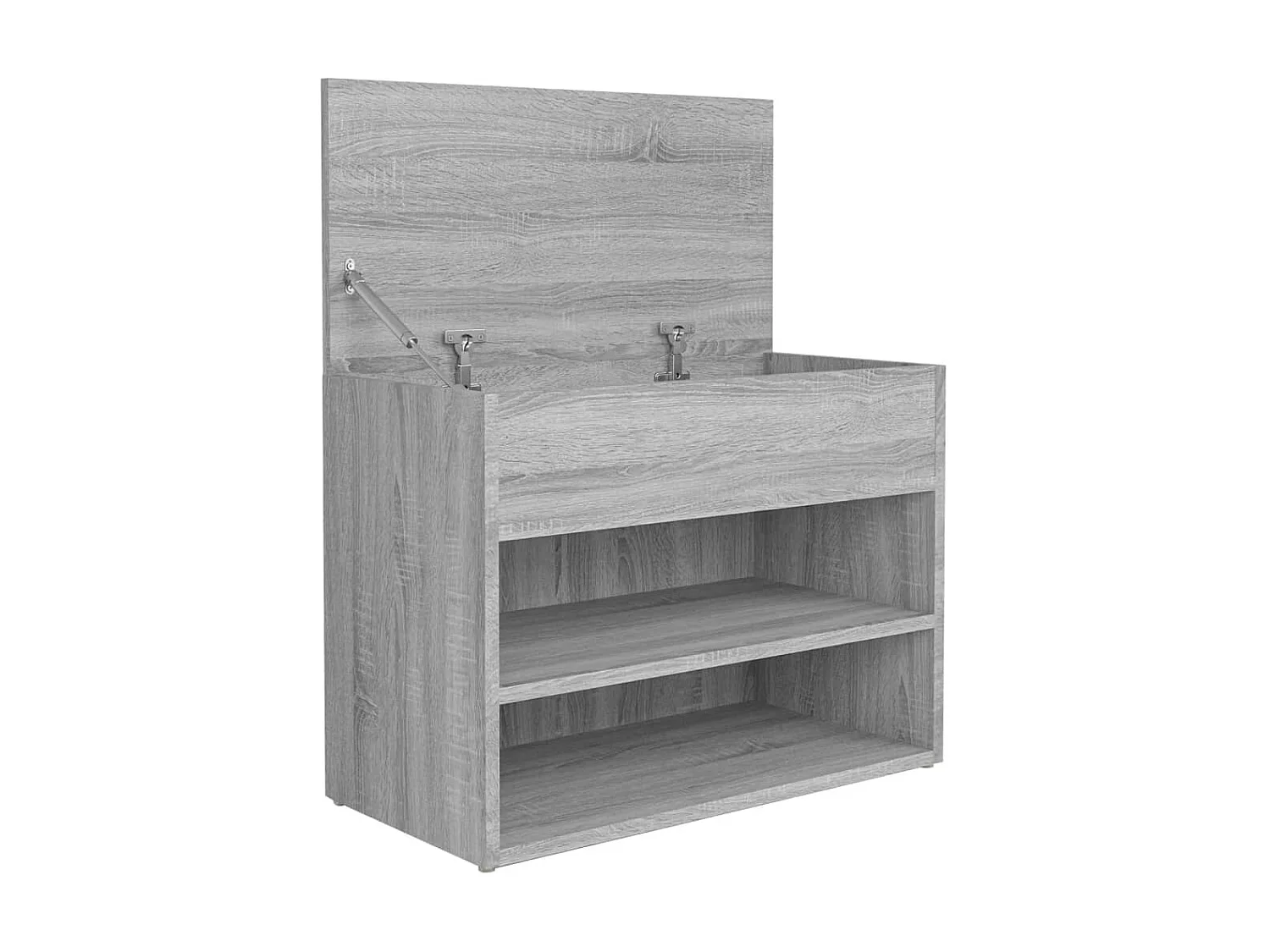 Banco zapatero Sonoma gris 60x30x45 cm Madera contrachapada
