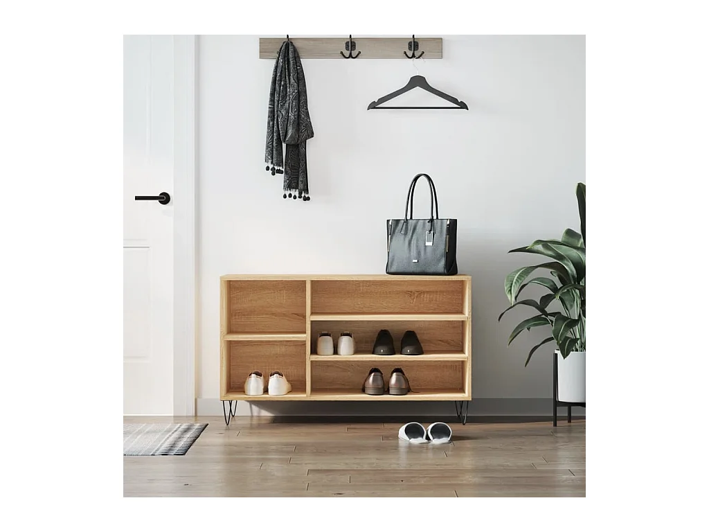 Armoire à chaussures Chêne sonoma 102x36x60cm Bois d'ingénierie