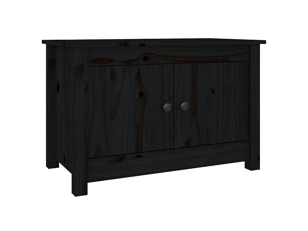 Schoenenkast Zwart 70x38x45,5 cm Massief grenenhout
