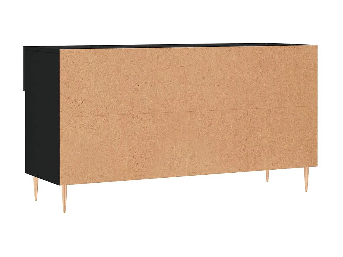 Banc à chaussures noir 102x35x55 cm bois d'ingénierie