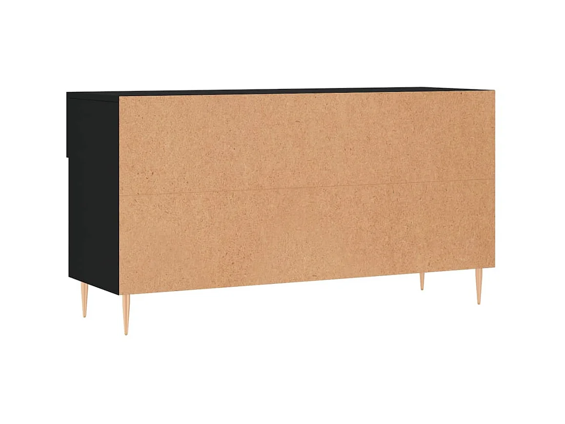 Schwarze Schuhbank 102x35x55 cm aus Holzwerkstoff