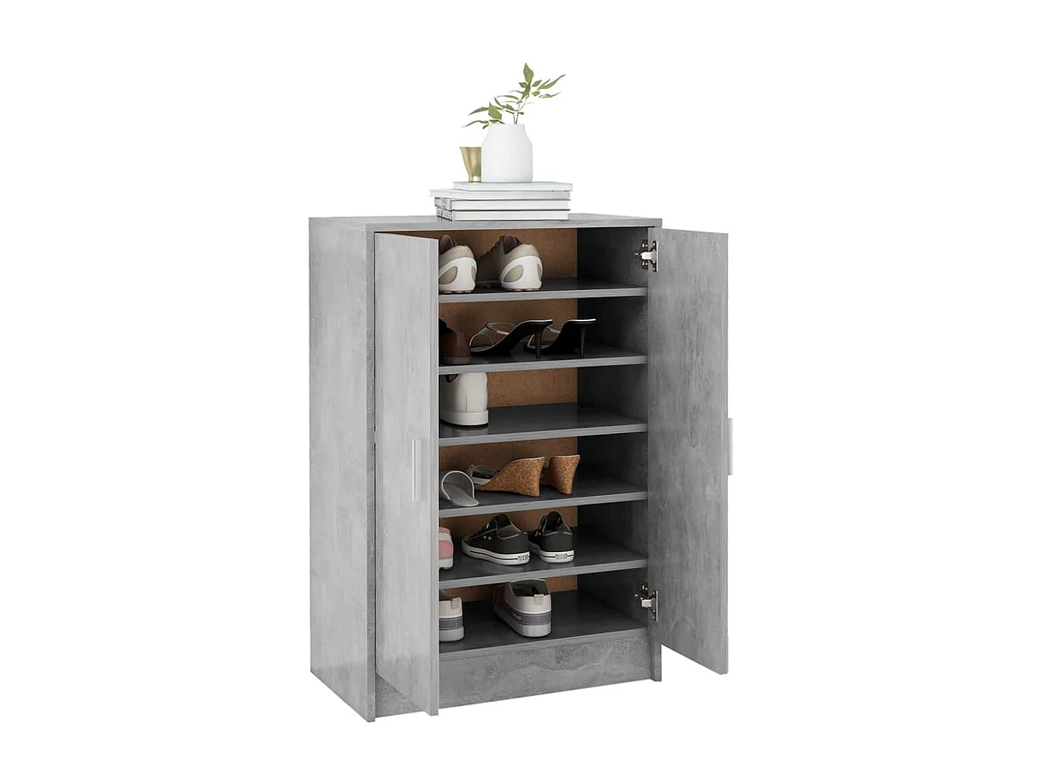 Armoire à chaussures Gris béton 60x35x92 cm Aggloméré