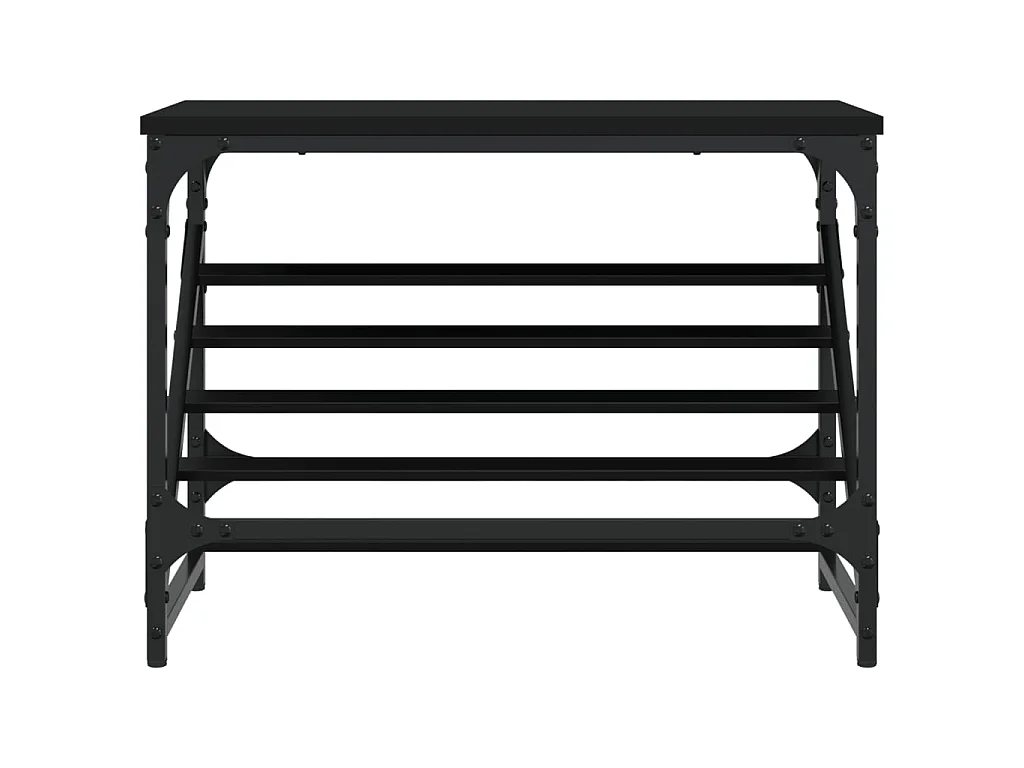 sapateira preta 60x30x45 cm madeira projetada