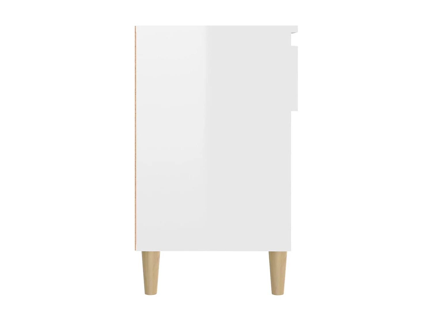 Sapateira branco brilhante 102x36x60 cm Madeira trabalhada