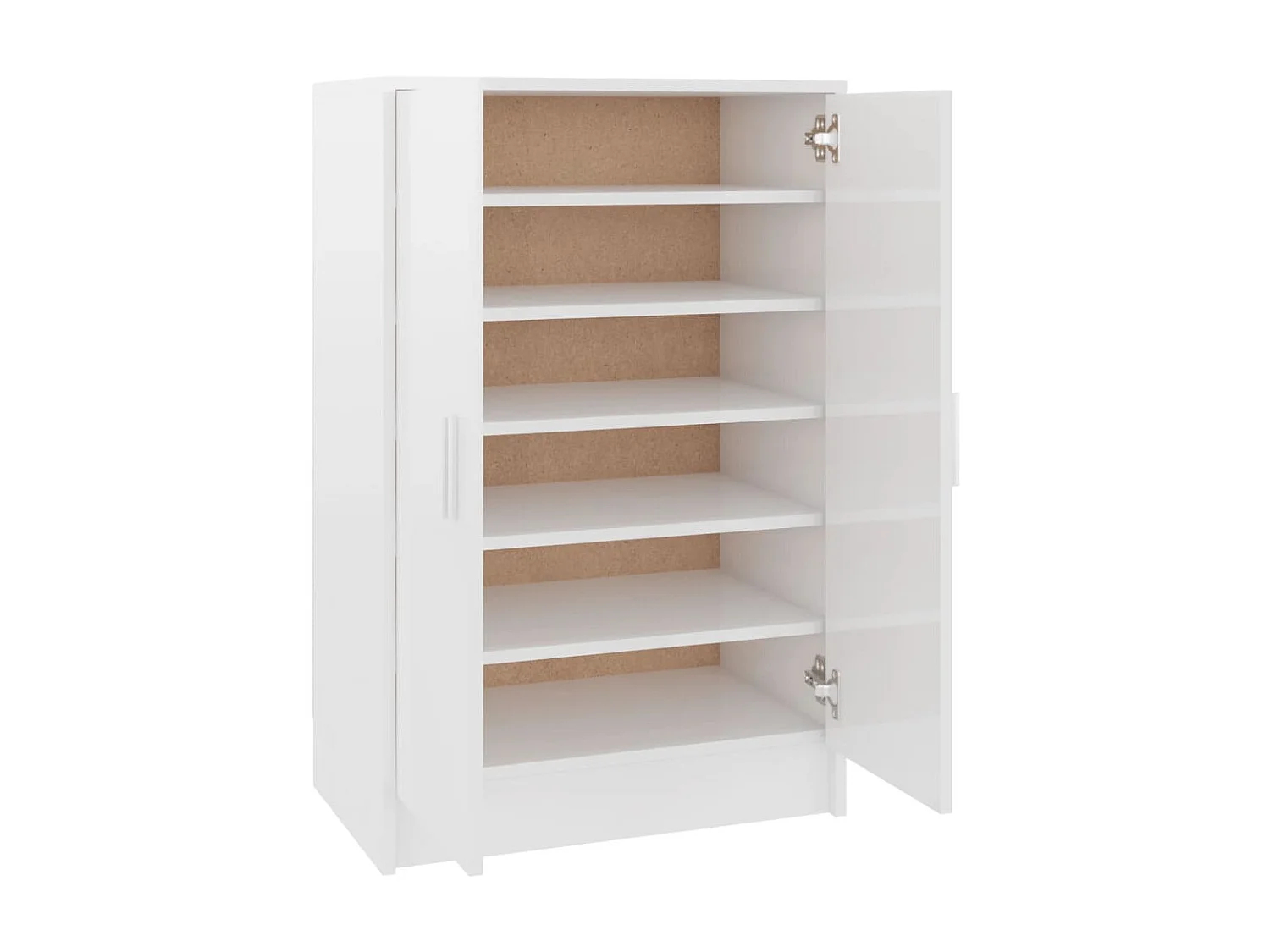 Armoire à chaussures Blanc brillant 60x35x92 cm Aggloméré