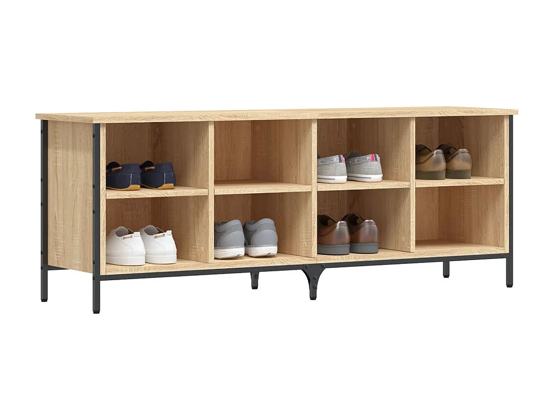 Zapatero roble Sonoma 131x35x50cm madera contrachapada