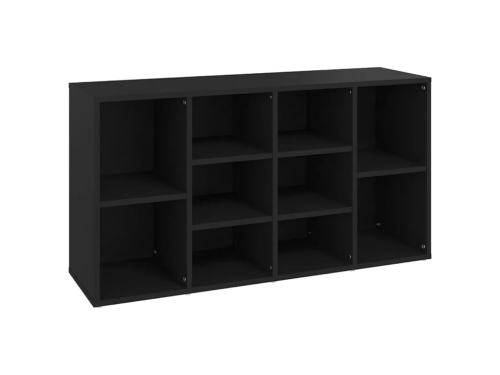 Banco zapatero Aglomerado negro 103x30x54,5 cm