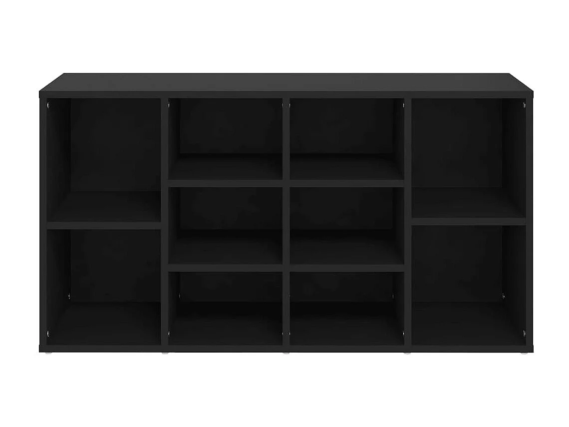 Banco zapatero Aglomerado negro 103x30x54,5 cm