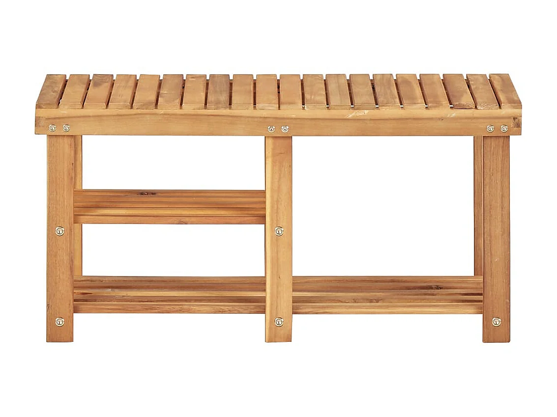 Scarpiera 90x32x46 cm Legno massello di acacia