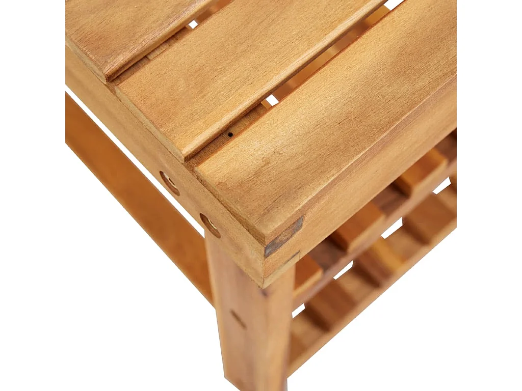 Scarpiera 90x32x46 cm Legno massello di acacia