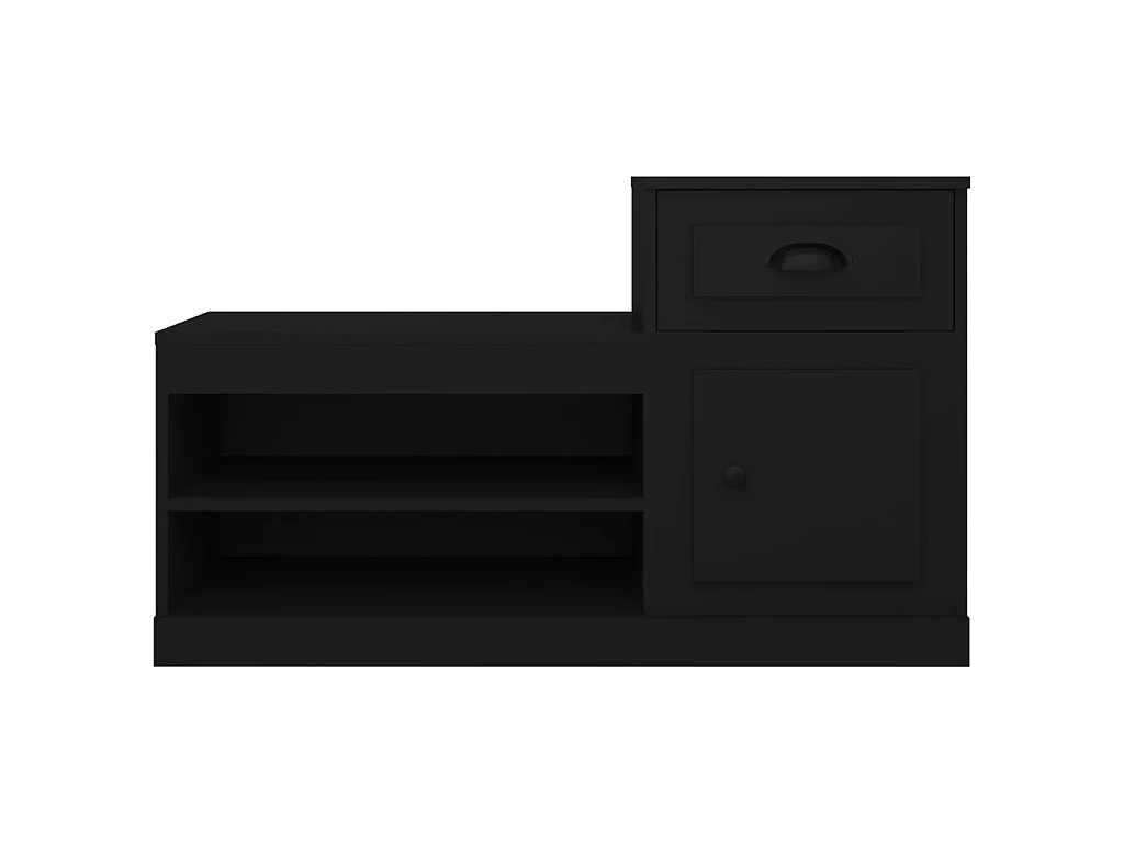Zapatero negro 100x42x60 cm de madera contrachapada