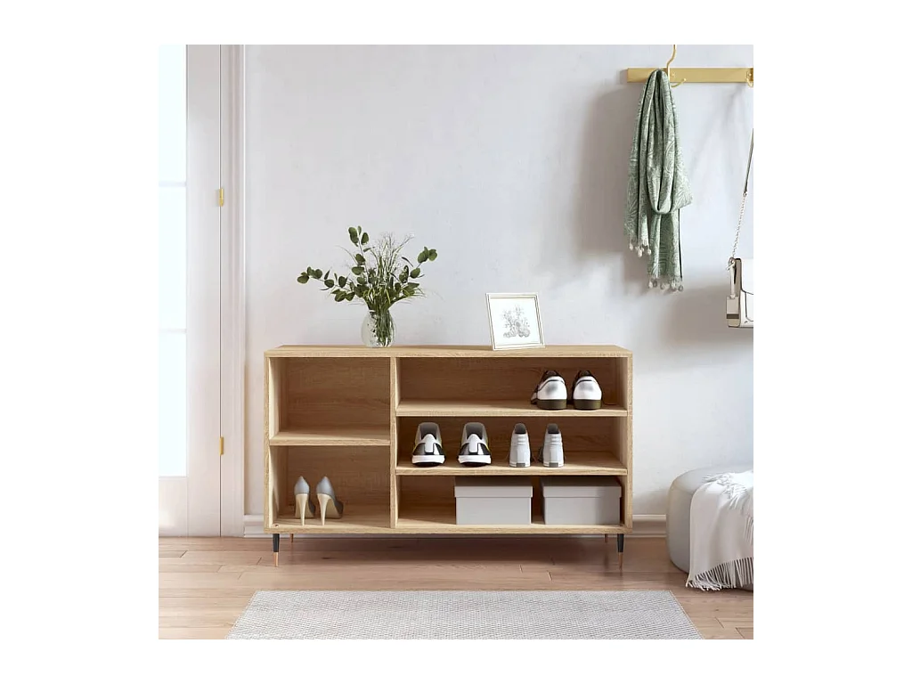 Armoire à chaussures Chêne sonoma 102x36x60cm Bois d'ingénierie