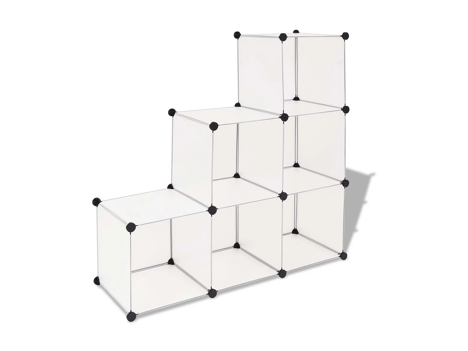 Organizer portaoggetti a cubo con 6 scomparti Bianco