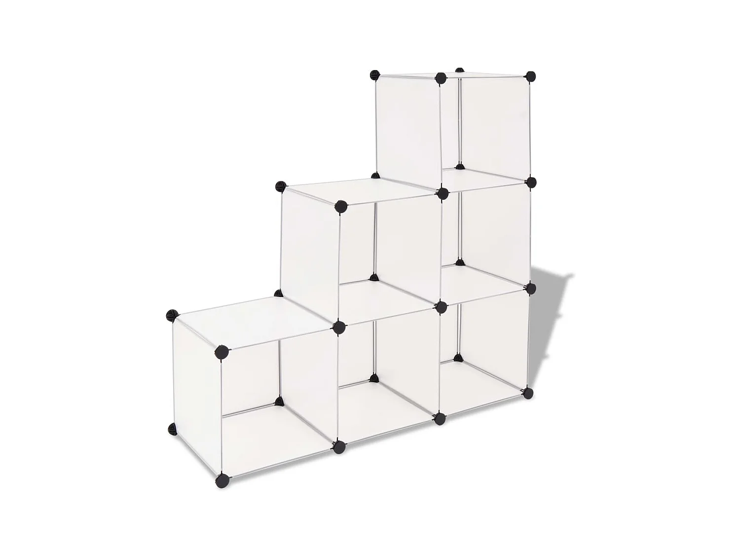 Organizer portaoggetti a cubo con 6 scomparti Bianco