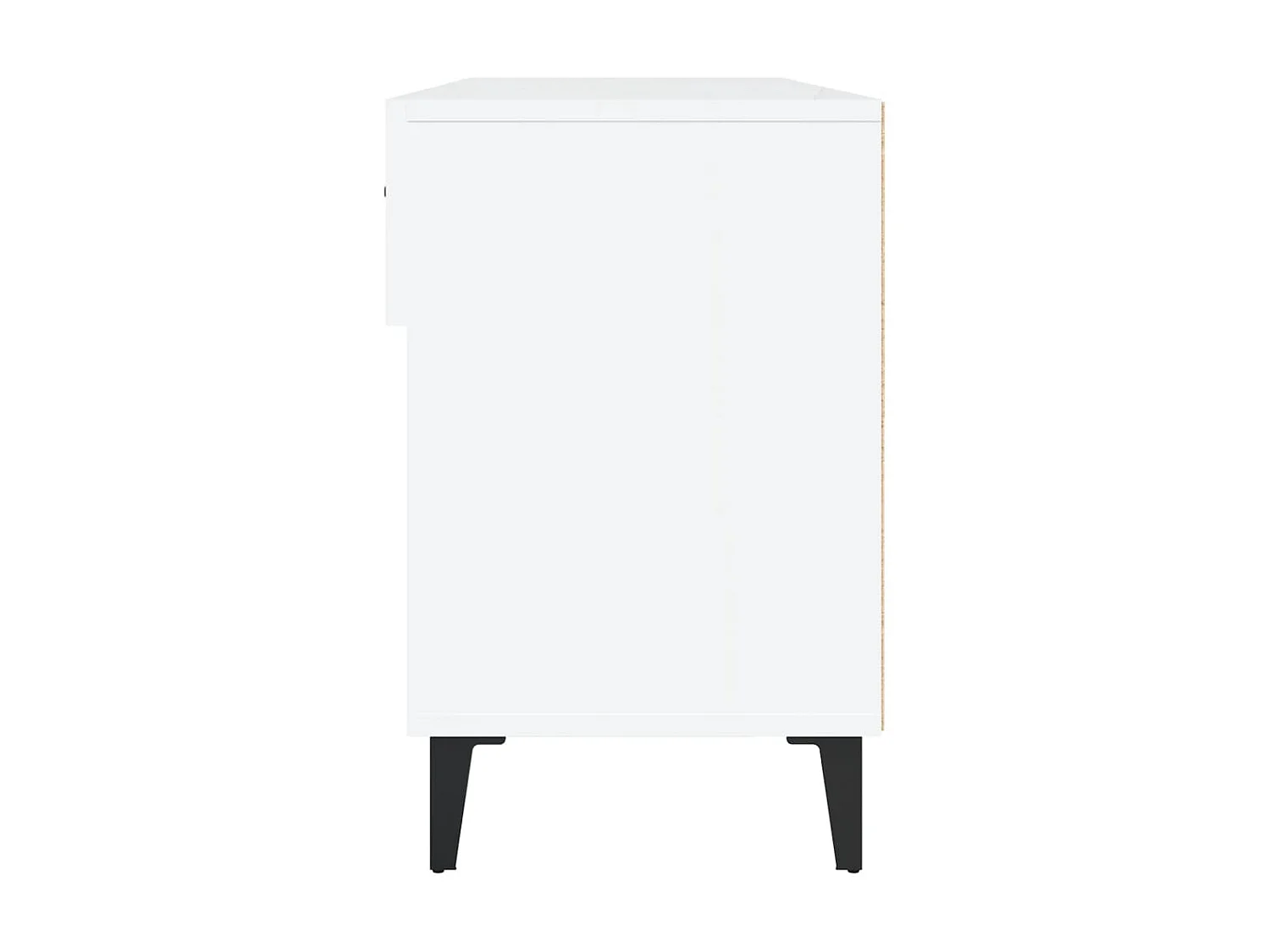 Scarpiera Bianco lucido 102x35x55 cm MDF