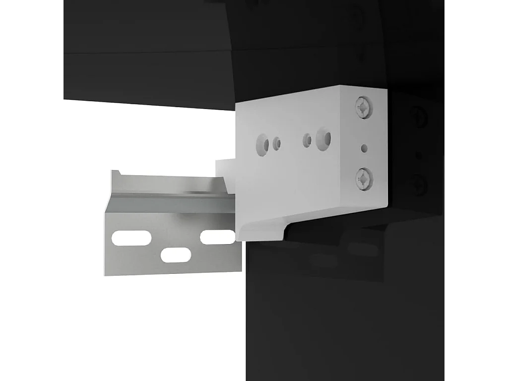 Schoenenkasten 2 stuks Glanzend zwart 31,5x35x70cm Spaanplaat