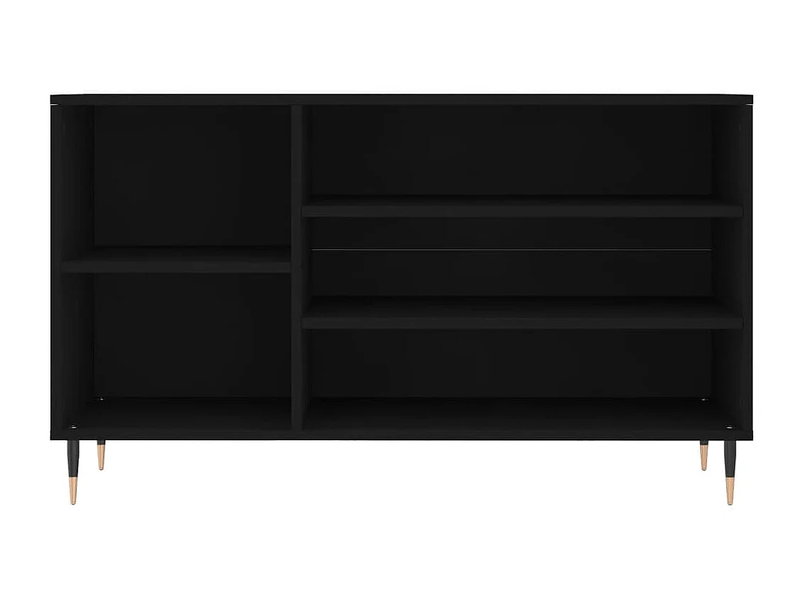 Zapatero Negro 102x36x60 cm Madera contrachapada