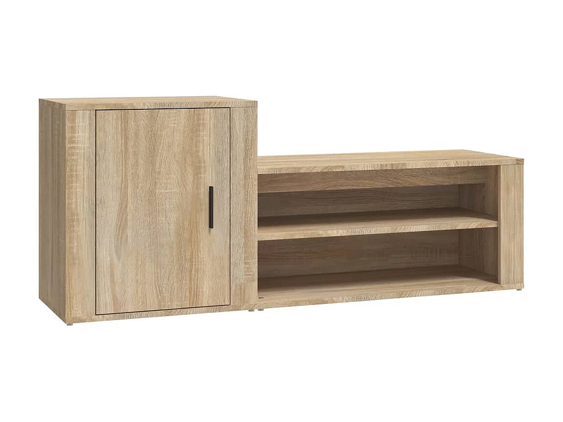 Armoire à chaussures Chêne sonoma 130x35x54cm Bois d'ingénierie