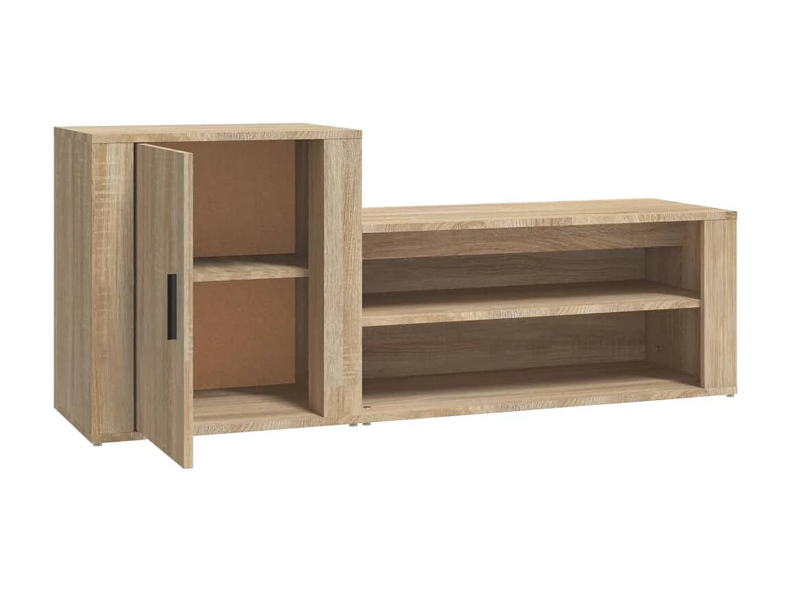 Armoire à chaussures Chêne sonoma 130x35x54cm Bois d'ingénierie
